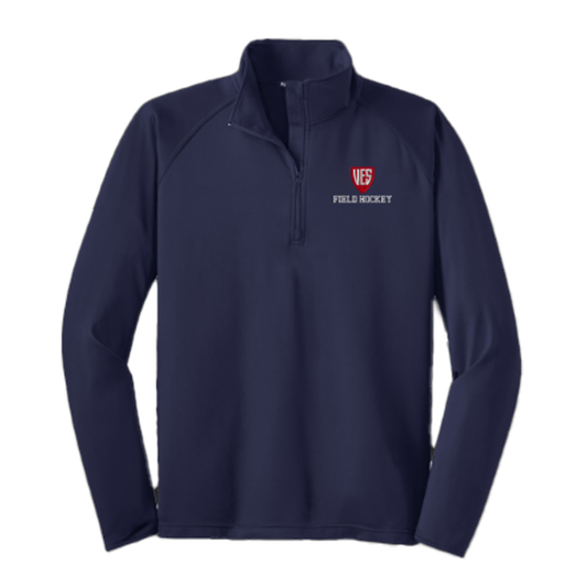 Men's Navy Sport-Tek 1/4 Zip - Field Hockey