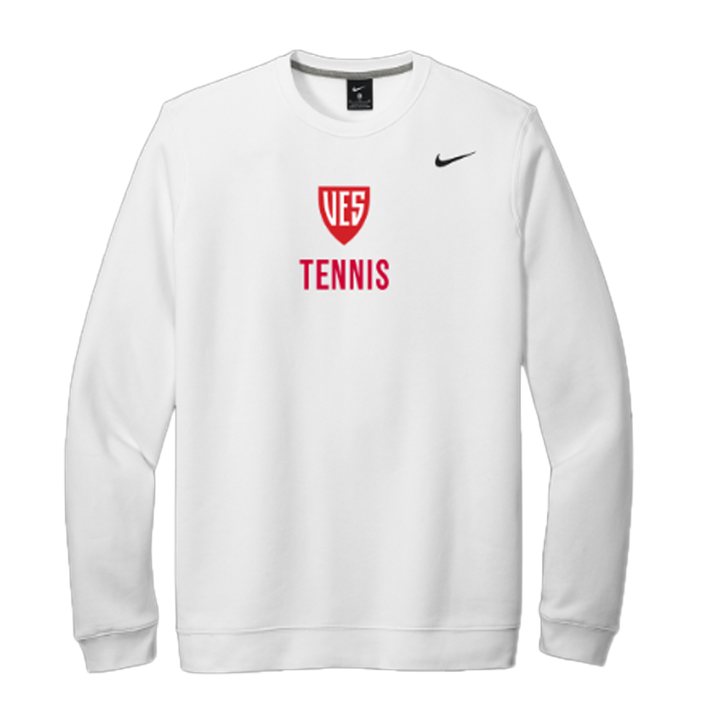 White Nike Fleece Crewneck - Tennis