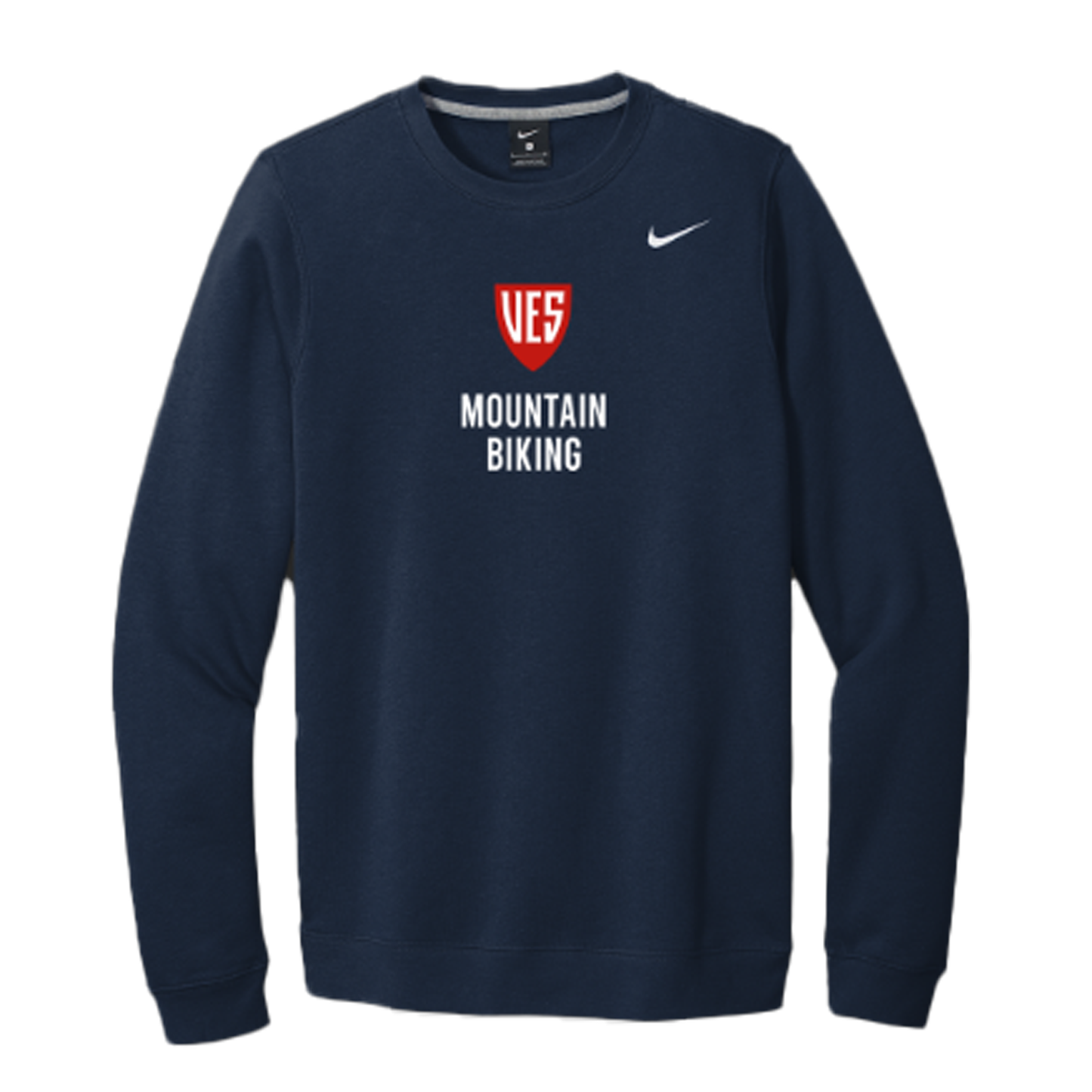 Navy Nike Fleece Crewneck - Mountain Biking