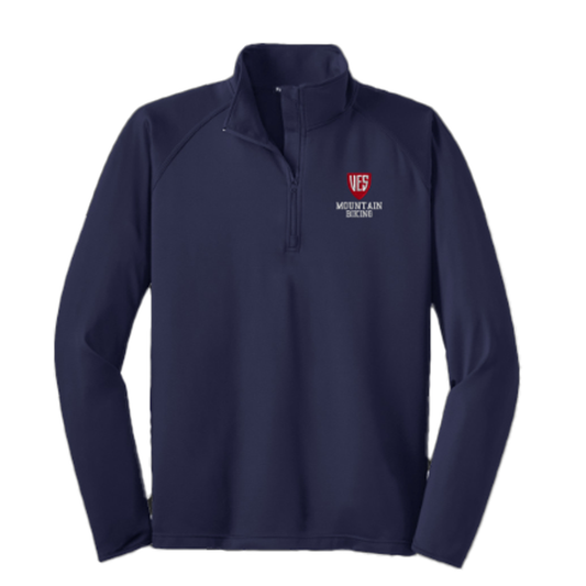 Men's Navy Sport-Tek 1/4 Zip - Mountain Biking