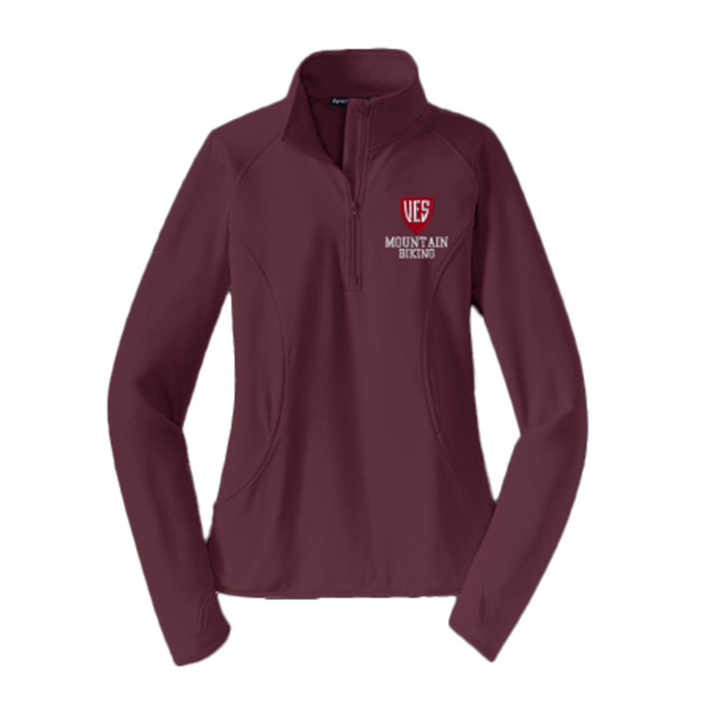 Women's Deep Garnet Sport-Tek 1/4 Zip - Mountain Biking