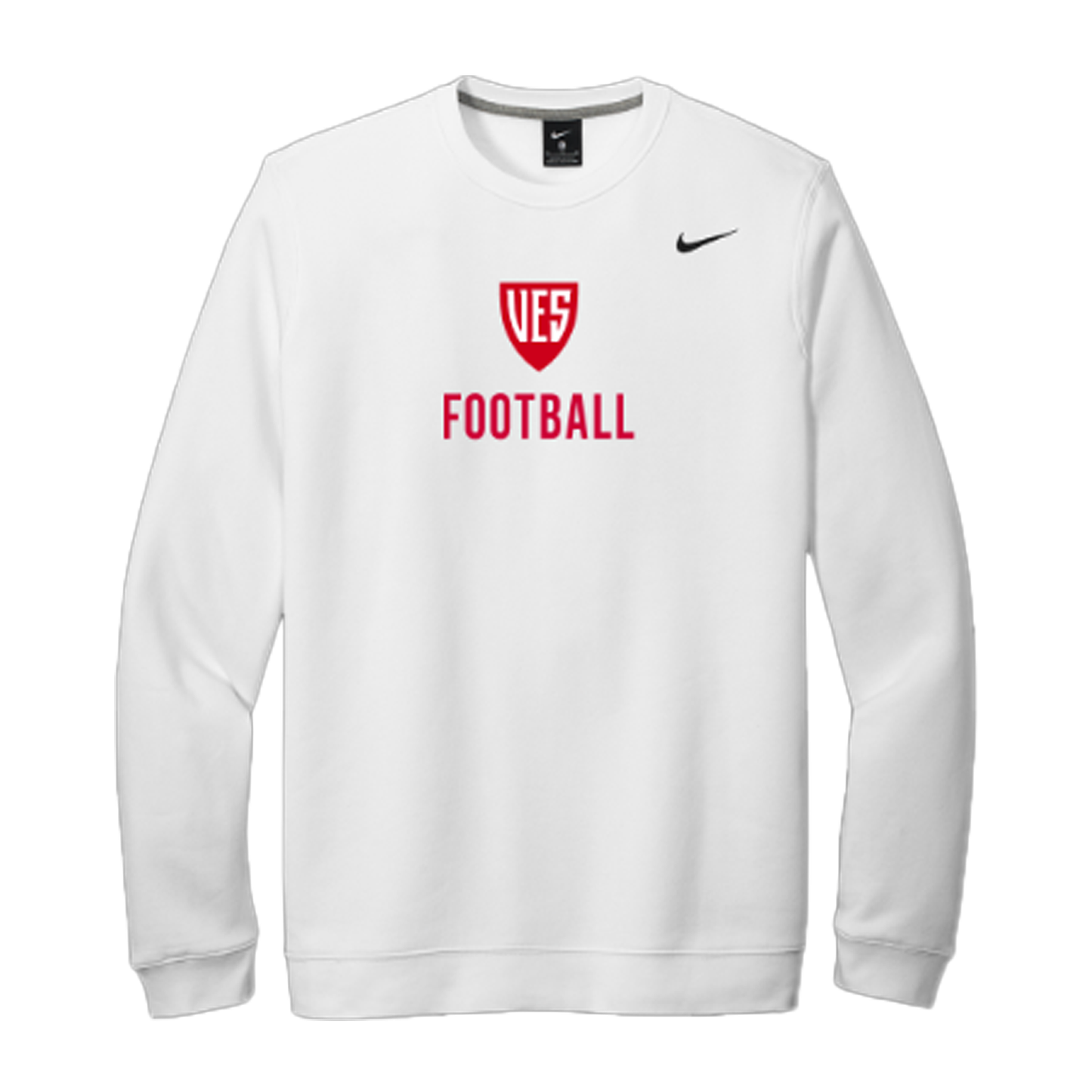 White Nike Fleece Crew - Football