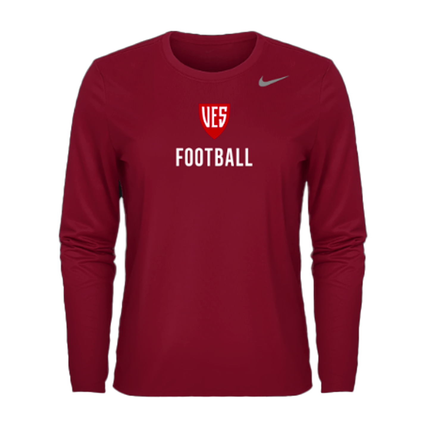Women's Deep Garnet Nike Long Sleeve Tee - Football