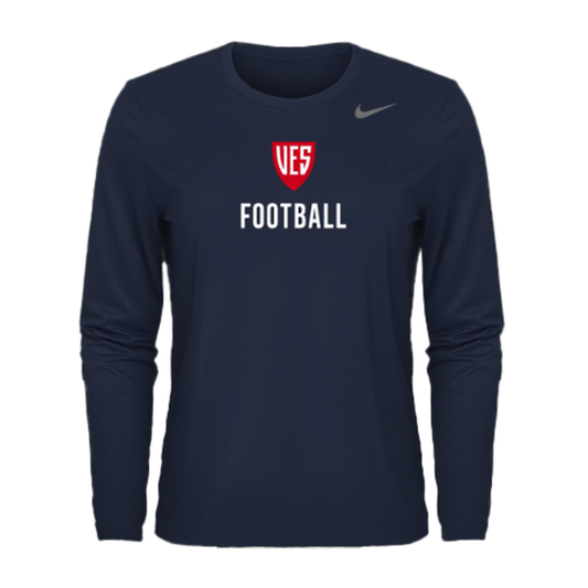 Women's Navy Nike Long Sleeve Tee - Football
