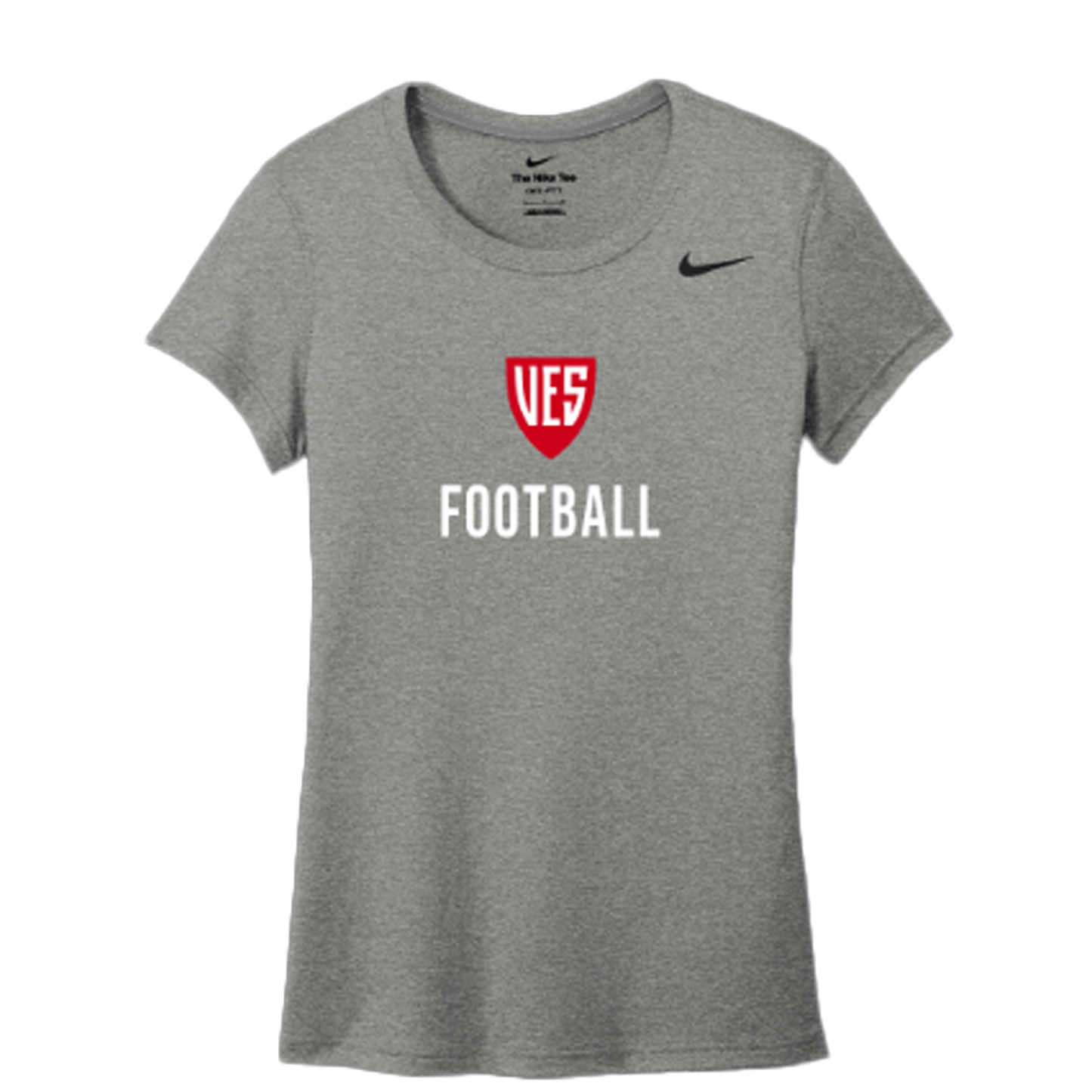 Women's Grey Nike Short Sleeve Tee - Football
