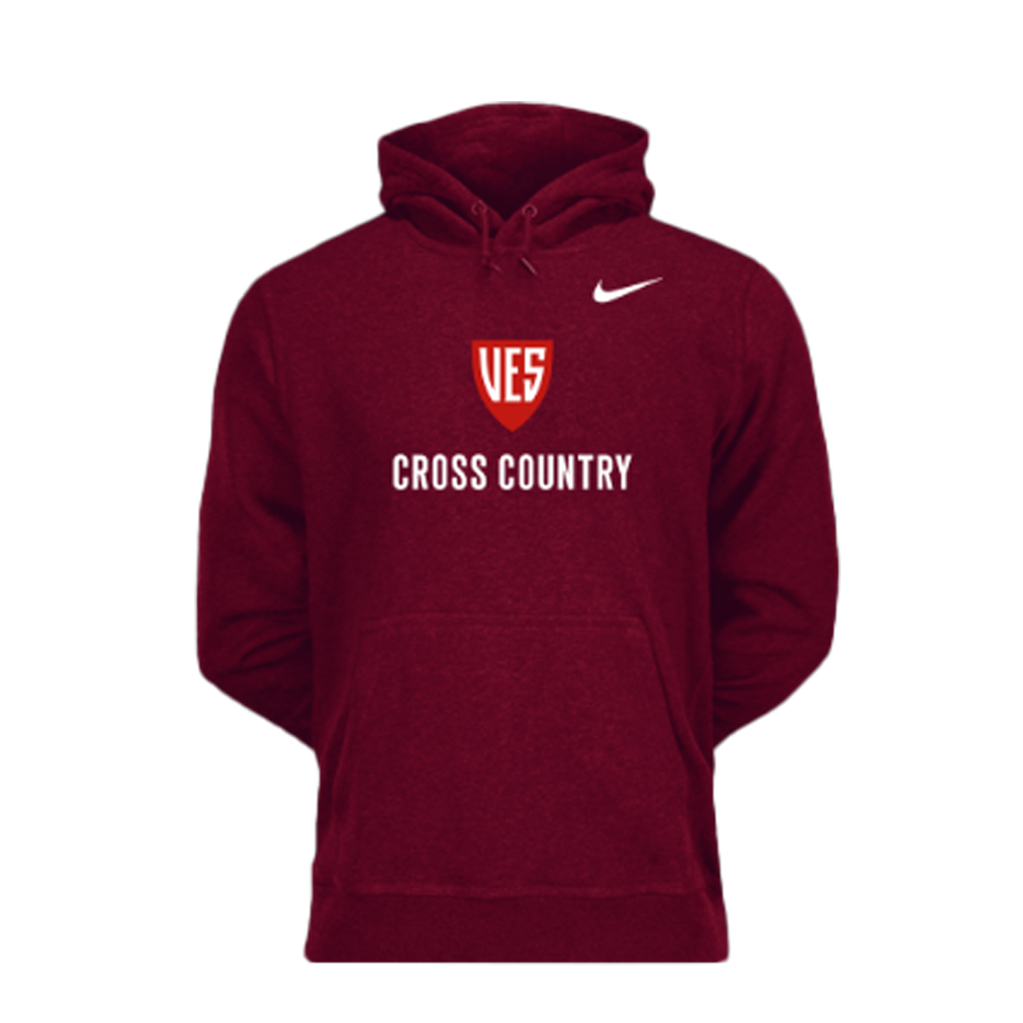 Men's Deep Garnet Nike Fleece Hoodie - Cross Country