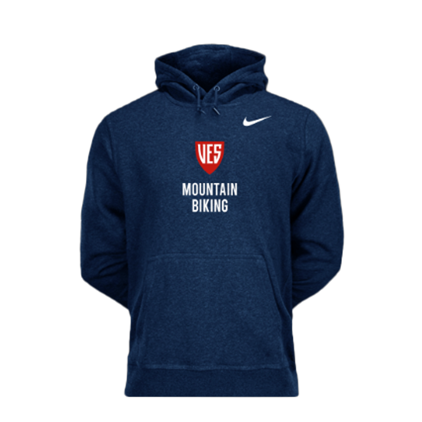 Men's Navy Nike Fleece Hoodie - Mountain Biking