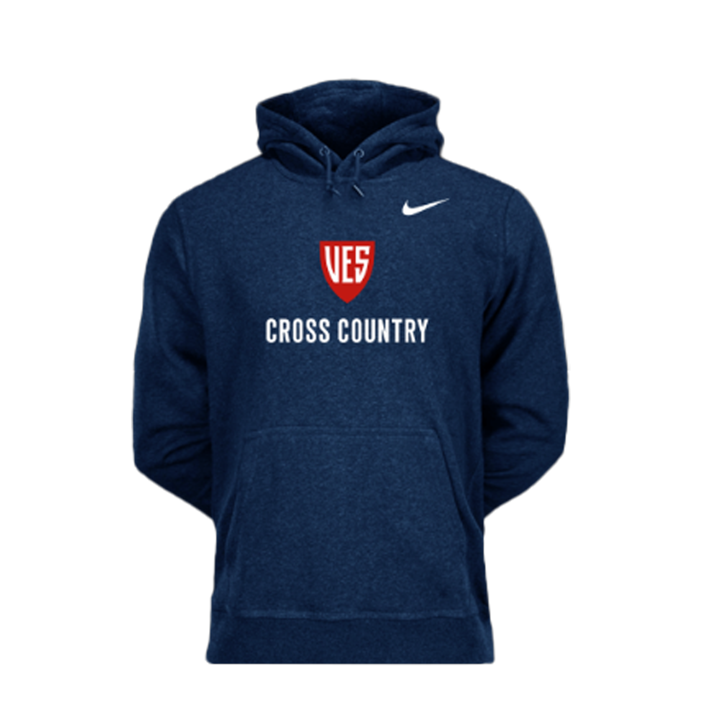 Men's Navy Nike Fleece Hoodie - Cross Country