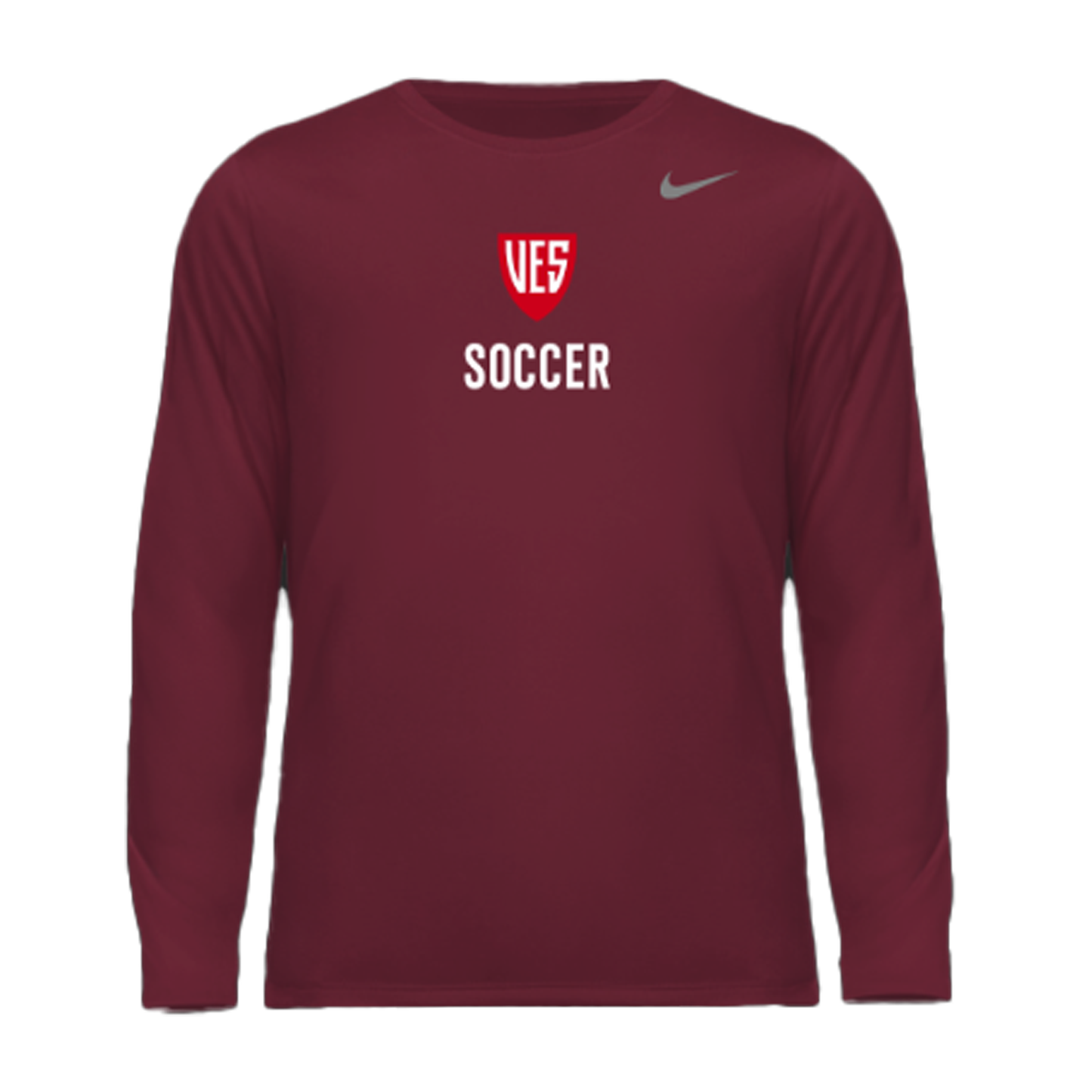 Men's Deep Garnet Nike Long Sleeve Tee - Soccer