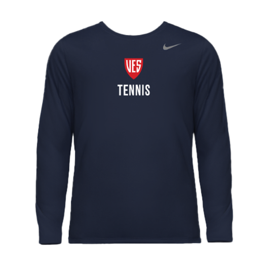 Men's Navy Nike Long Sleeve Tee - Tennis