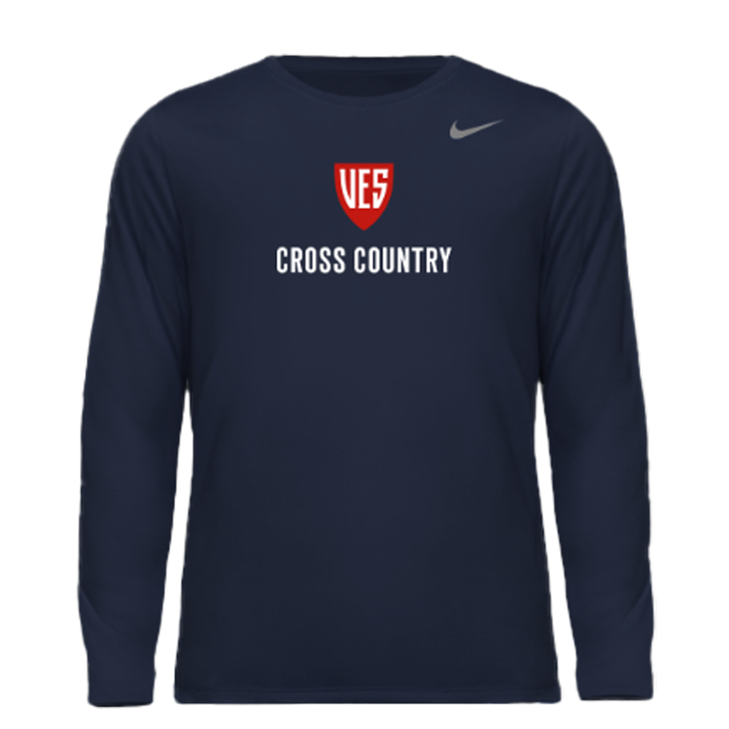 Men's Navy Nike Long Sleeve Tee - Cross Country
