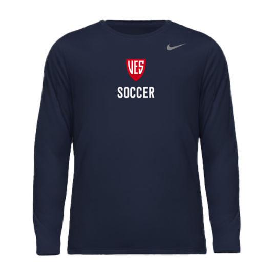 Men's Navy Nike Long Sleeve Tee - Soccer
