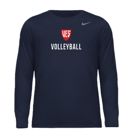 Men's Navy Nike Long Sleeve Tee - Volleyball