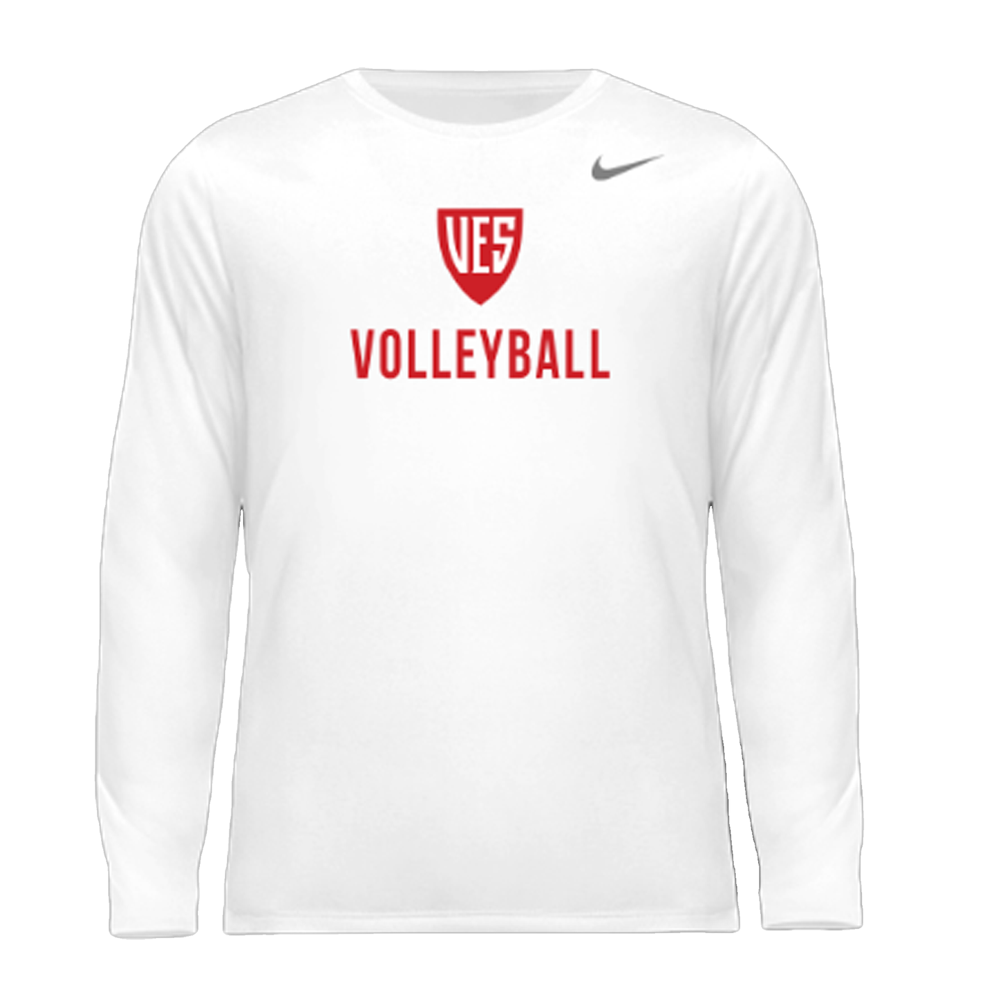 Men's White Nike Long Sleeve Tee - Volleyball