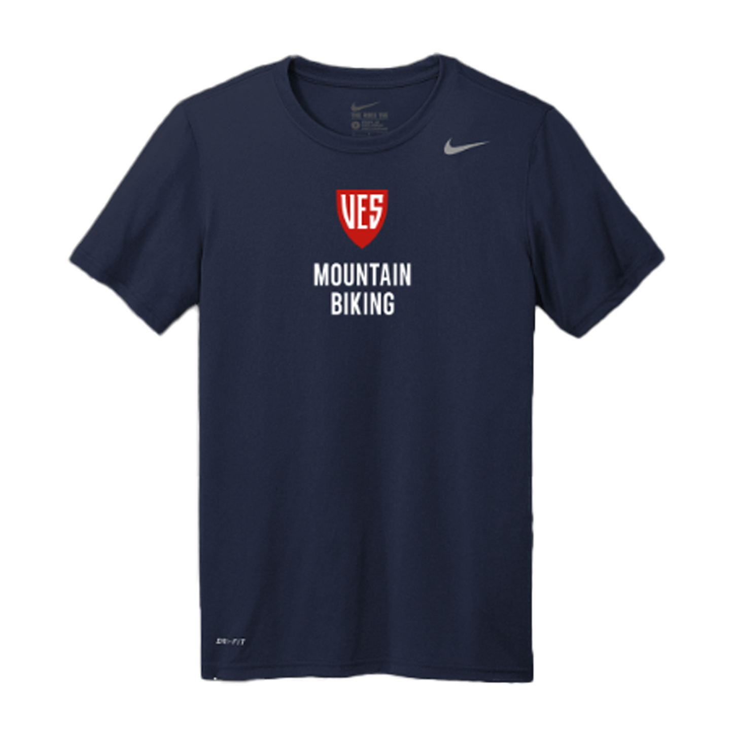 Men's Navy Nike Short Sleeve Tee - Mountain Biking