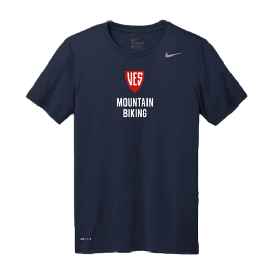 Men's Navy Nike Short Sleeve Tee - Mountain Biking