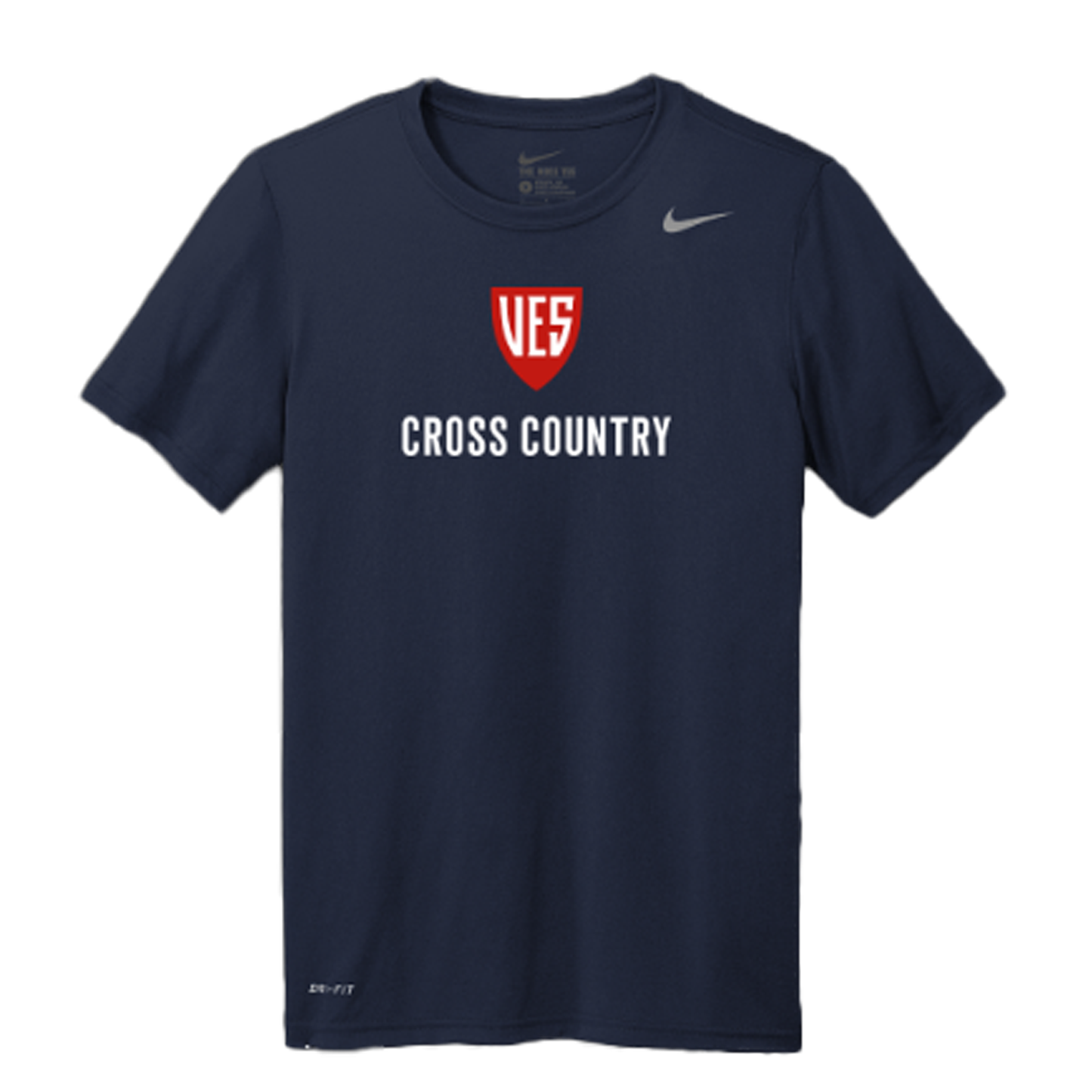 Men's Navy Nike Short Sleeve Tee - Cross Country