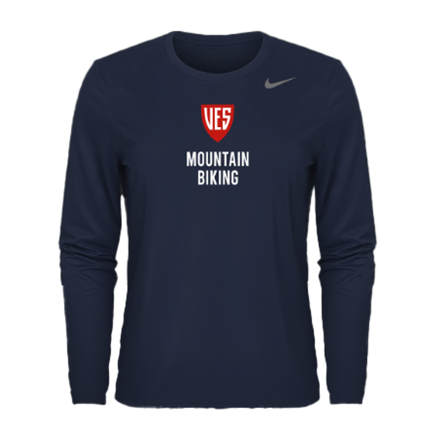 Women's Navy Nike Long Sleeve Tee - Mountain Biking
