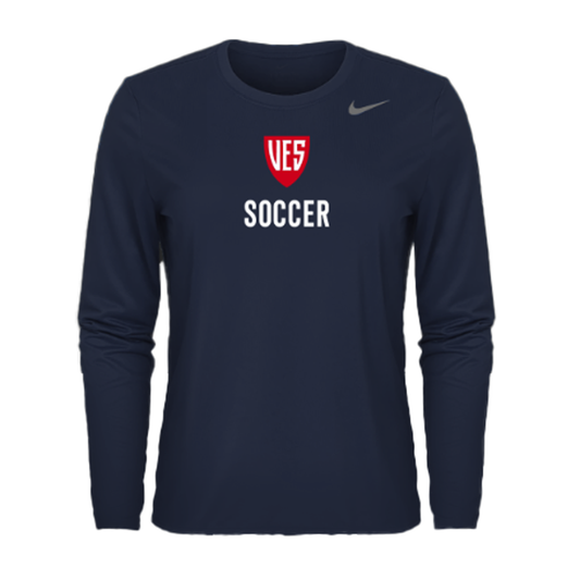Women's Navy Nike Long Sleeve Tee - Soccer