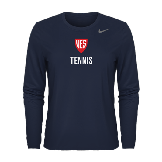 Women's Navy Nike Long Sleeve Tee - Tennis