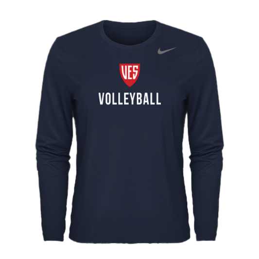 Women's Navy Nike Long Sleeve Tee - Volleyball