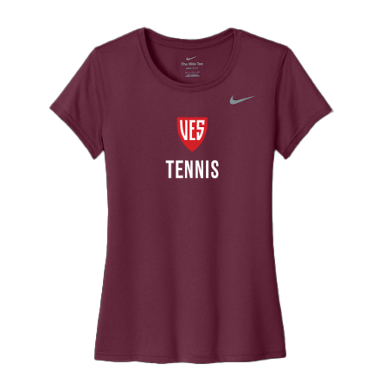 Women's Deep Garnet Nike Short Sleeve Tee - Tennis