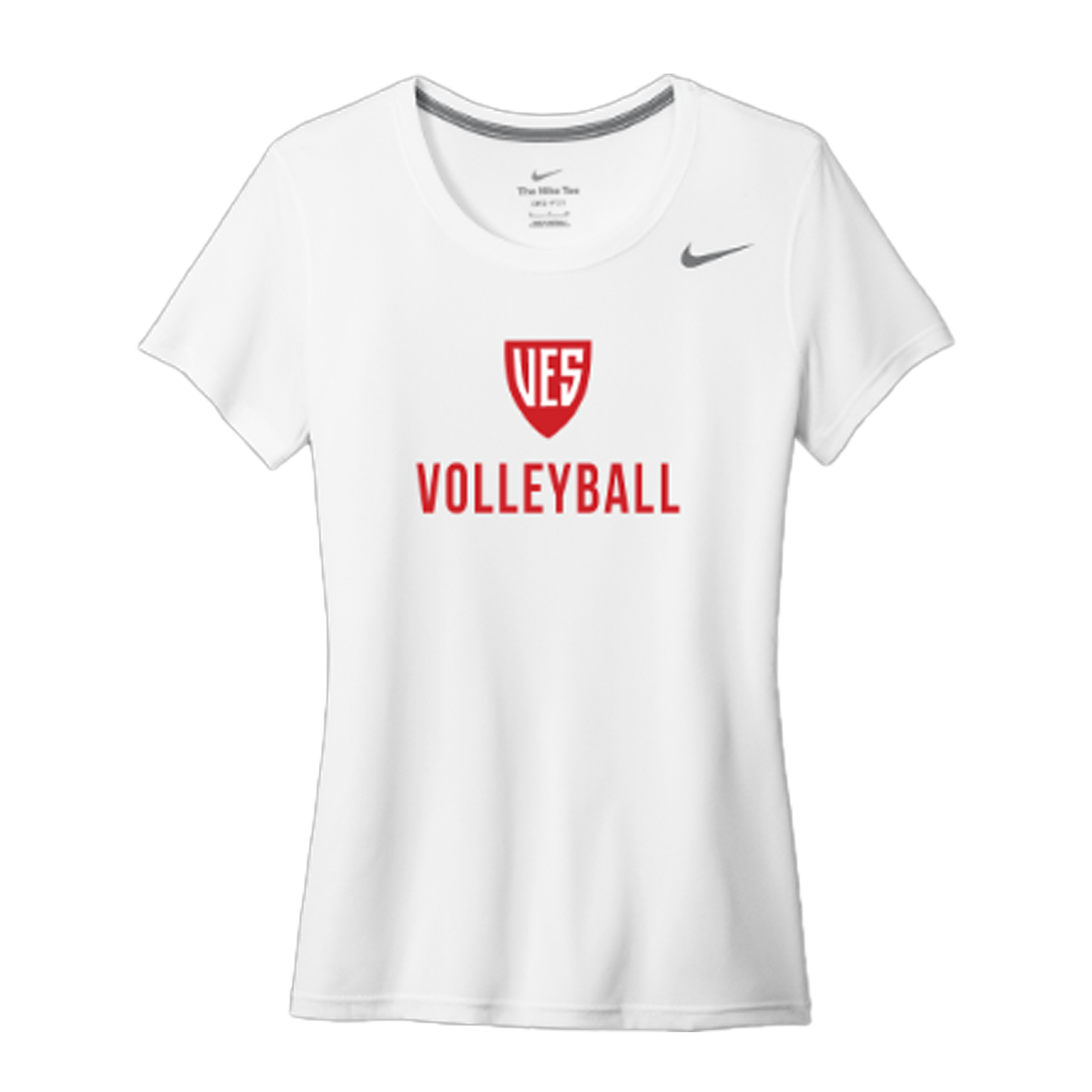 Women's White Short Sleeve Tee - Volleyball