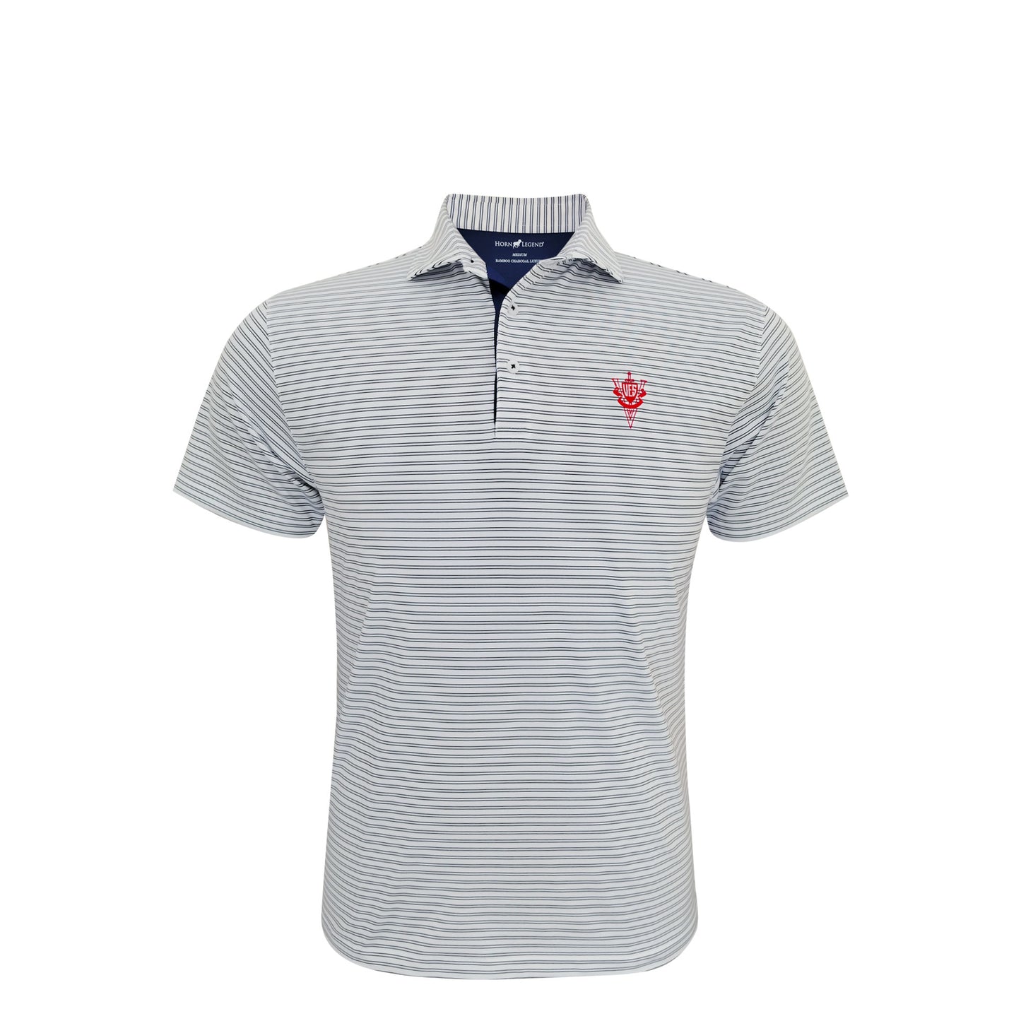 Horn Legend Classic Striped Polo - White/Navy