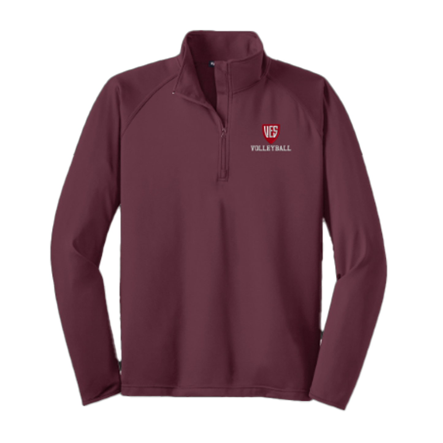 Men's Deep Garnet Sport-Tek, Sport-Wick, 1/4 Zip - Volleyball