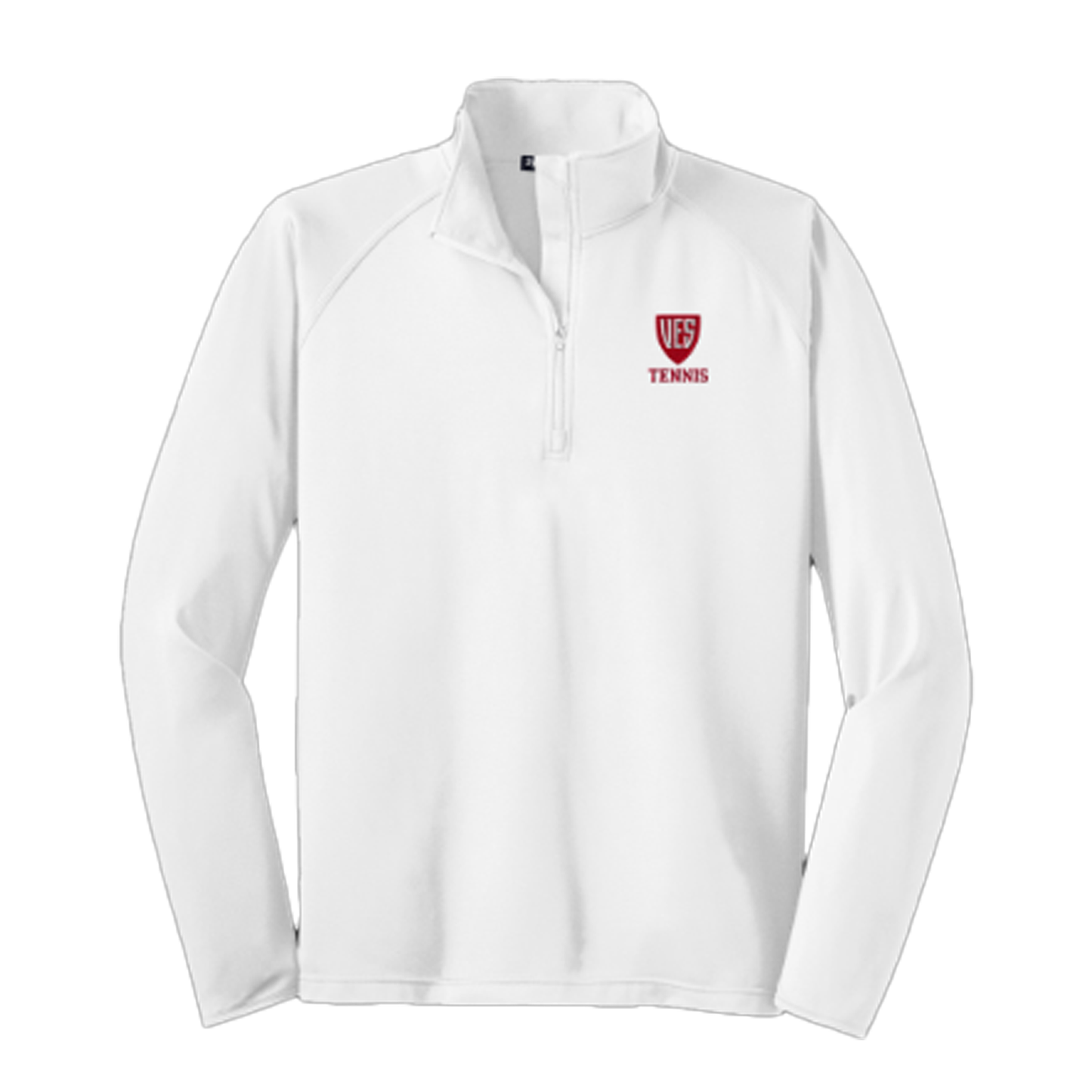 Men's White Sport-Tek 1/4 Zip - Tennis