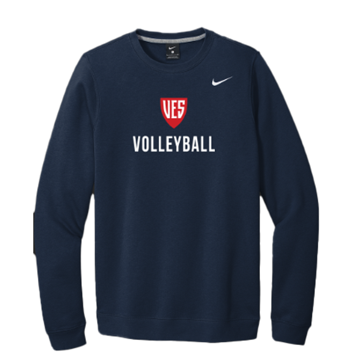 Navy Nike Fleece Crewneck - Volleyball
