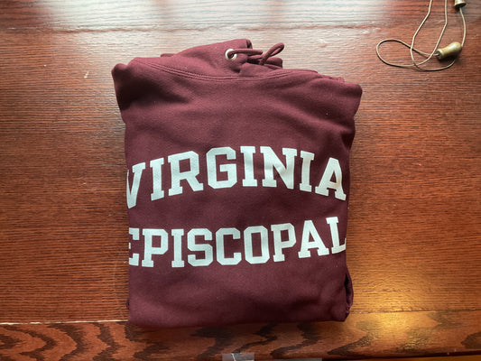 Champion Hoodie - Collegiate Print - Deep Garnet