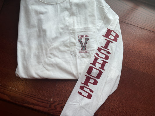 Long sleeve - Grey V on front pocket - Bishops down arm