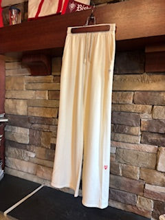 Terry Wide Leg Pant - Antique White