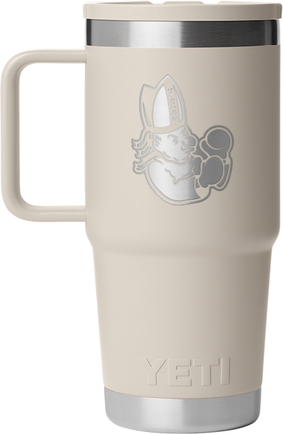 YETI - Rambler 20oz Travel Straw Mug - Creme with double sided logo