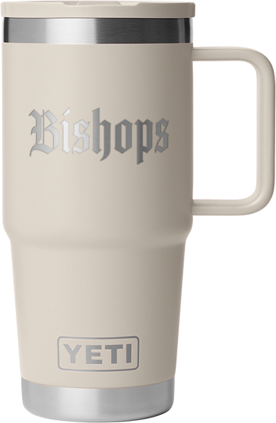 YETI - Rambler 20oz Travel Straw Mug - Creme with double sided logo