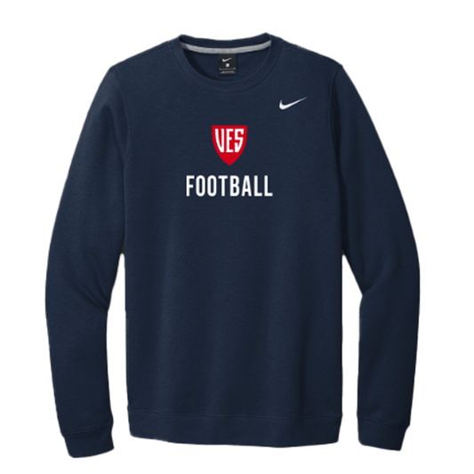 Navy Nike Fleece Crewneck - Football