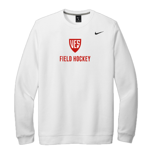 White Nike Fleece Crewneck - Field Hockey