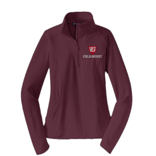 Women's Deep Garnet Sport-Tek 1/4 Zip - Field Hockey