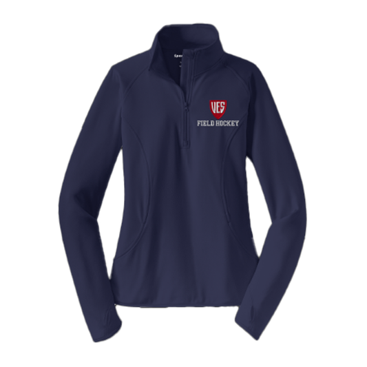 Women's Navy Sport-Tek 1/4 Zip - Field Hockey