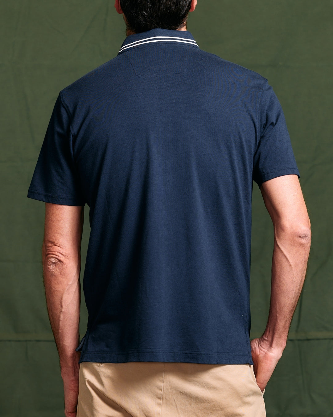Vintage Double Striped Collar Polo