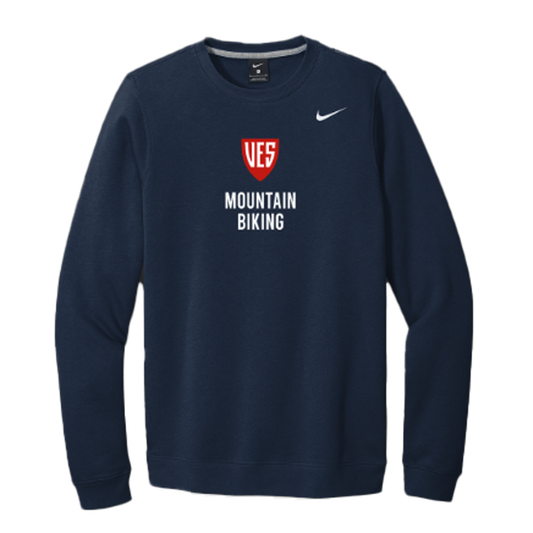 Navy Nike Fleece Crewneck - Mountain Biking