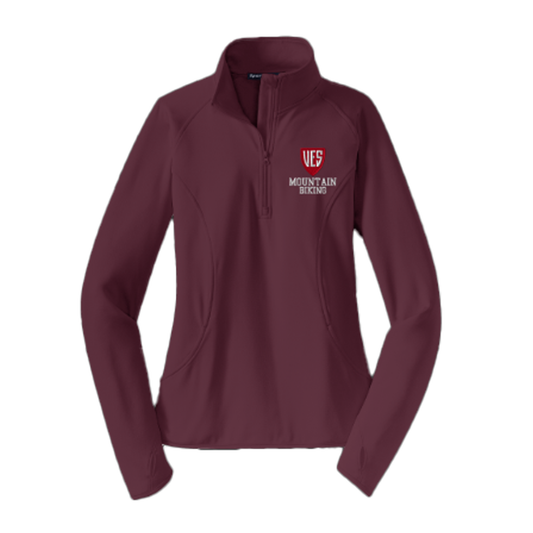 Women's Deep Garnet Sport-Tek 1/4 Zip - Mountain Biking