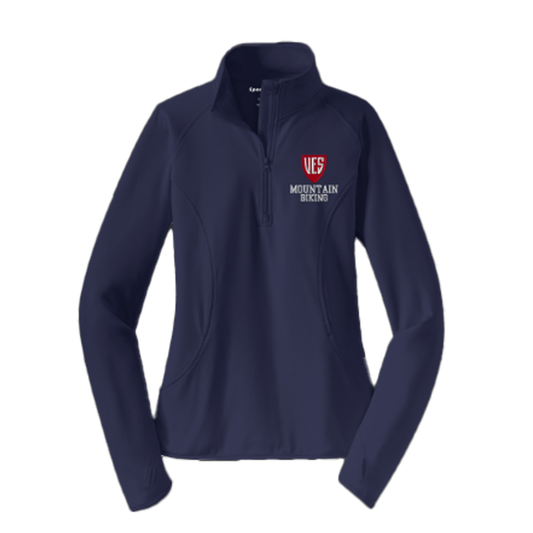 Women's Navy Sport-Tek 1/4 Zip - Mountain Biking