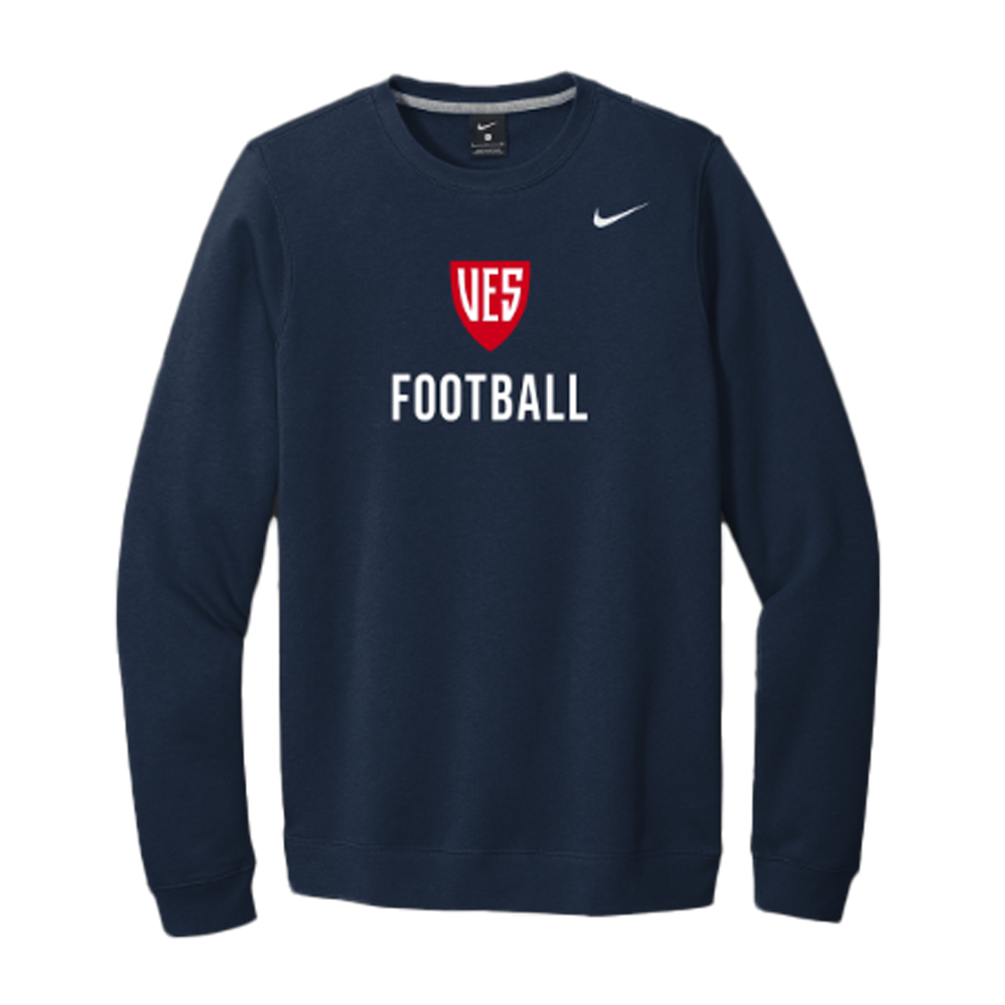 Navy Nike Fleece Crew - Football