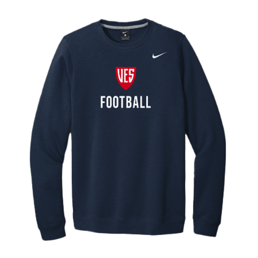 Navy Nike Fleece Crew - Football