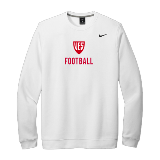 White Nike Fleece Crew - Football