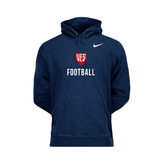 Men's Navy Nike Fleece Hoodie - Football