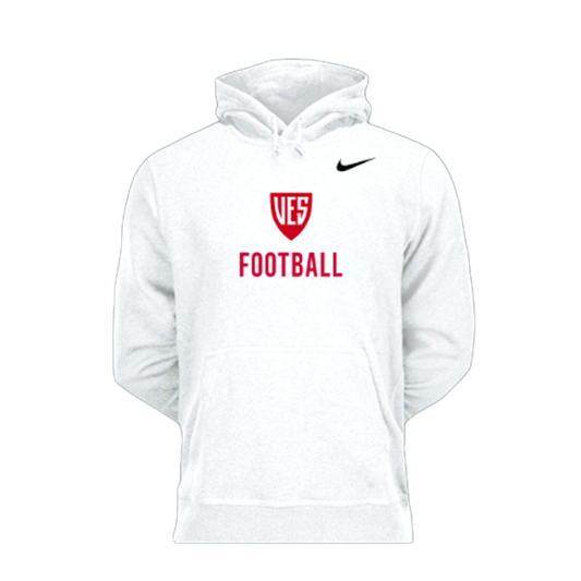 Men's White Nike Fleece Hoodie - Football