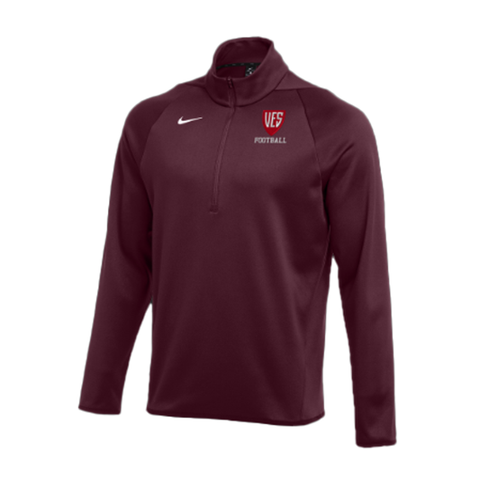 Men's Deep Garnet Nike Therma-FIT 1/4 Zip - Football